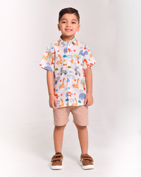 Conjunto camisa lino safari