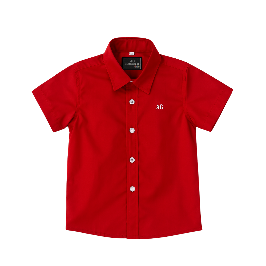 Set camisero pantalón Negro, Bermuda Negra y Camisa Roja