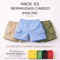 Combo x 3 Bermudas Cargo