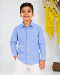 Camisa Manga larga Azul Claro