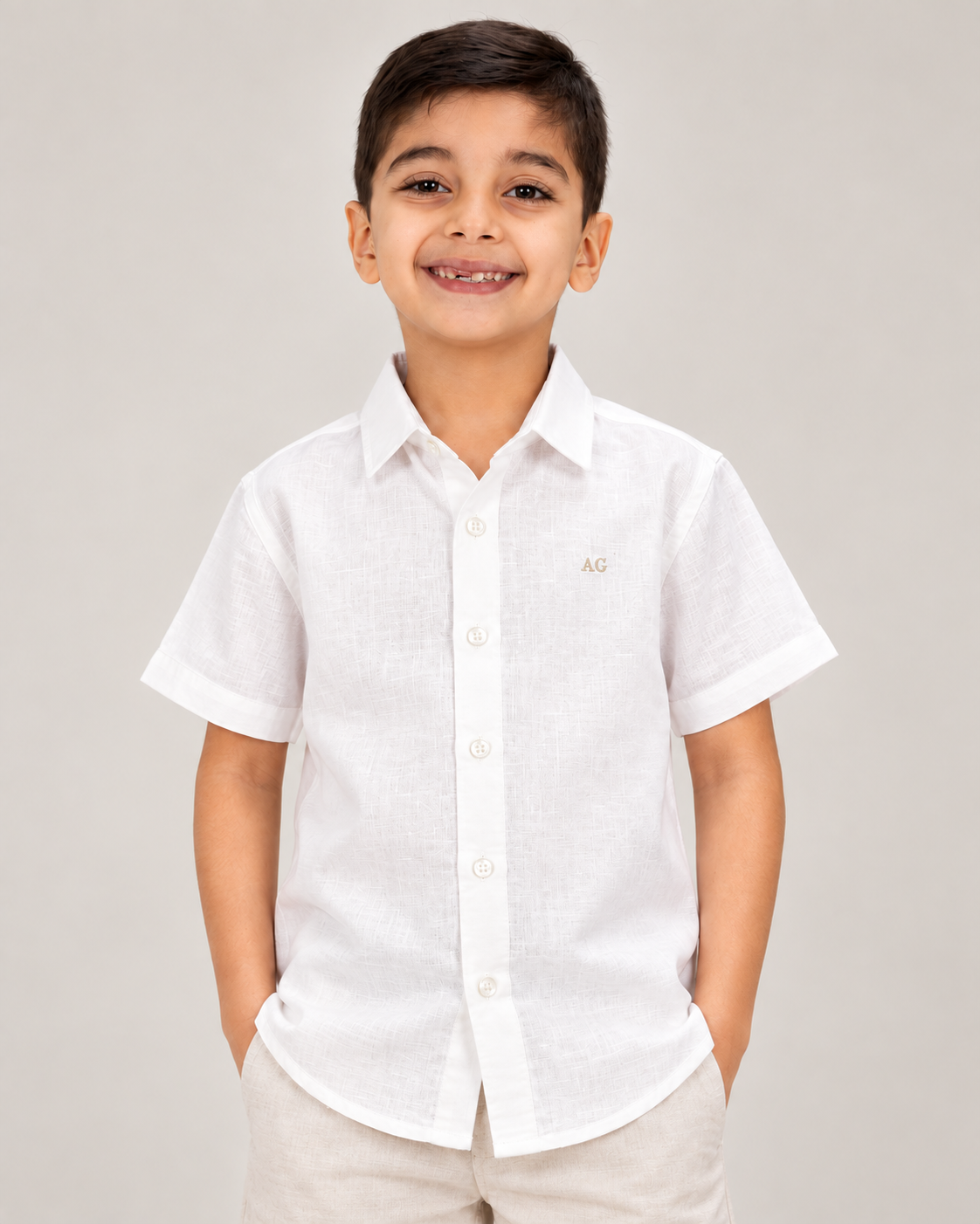 Camisa en Lino Paola Blanca