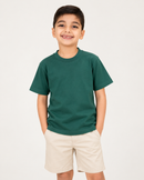 Camiseta Tela Pesada Verde Botella