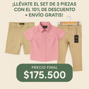 Set camisero pantalón bermuda y camisa.