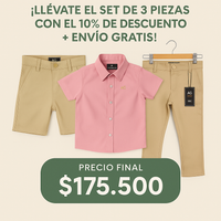 Set camisero pantalón bermuda y camisa.