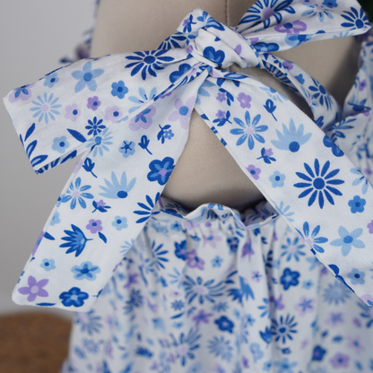 Vestido de Niña Flores Azules
