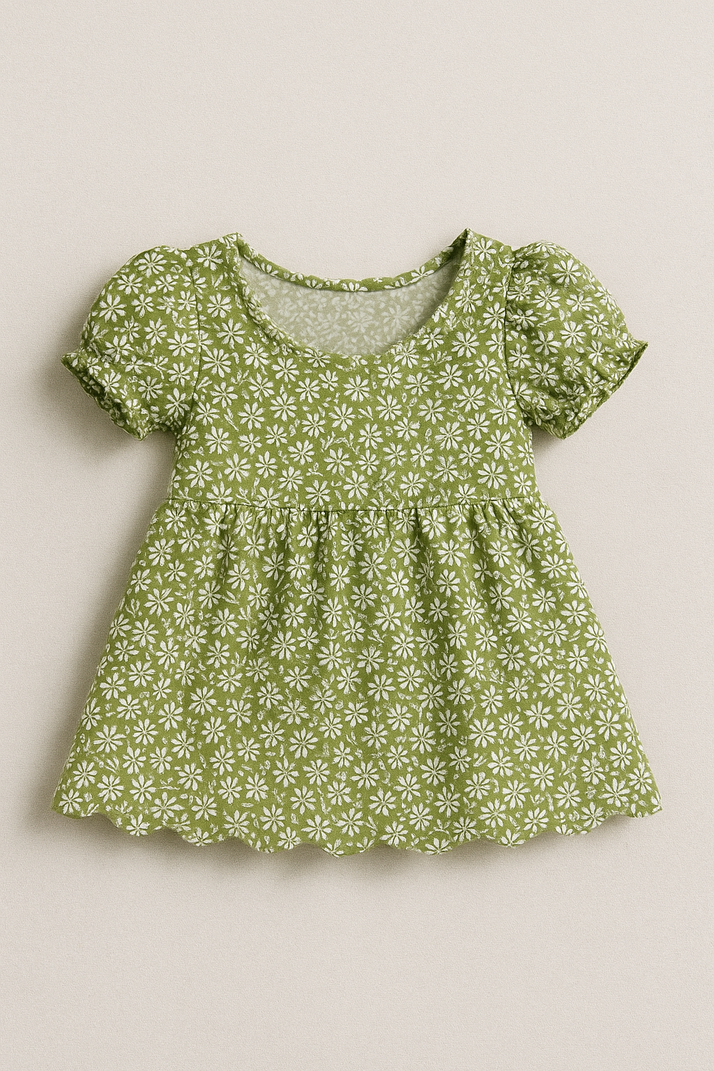 Vestido De Niña Verde Primavera