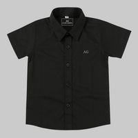 Camisa de niño manga corta negra