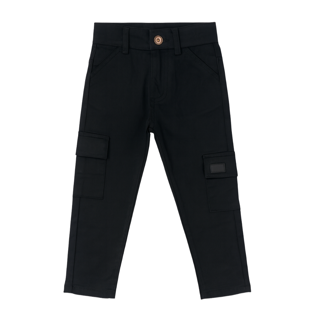 Pantalón Cargo Dril Negro