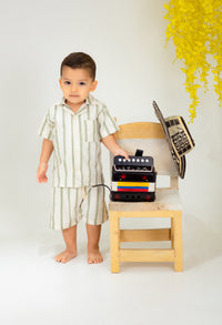 Conjunto Lino Alam Rayas Verdes