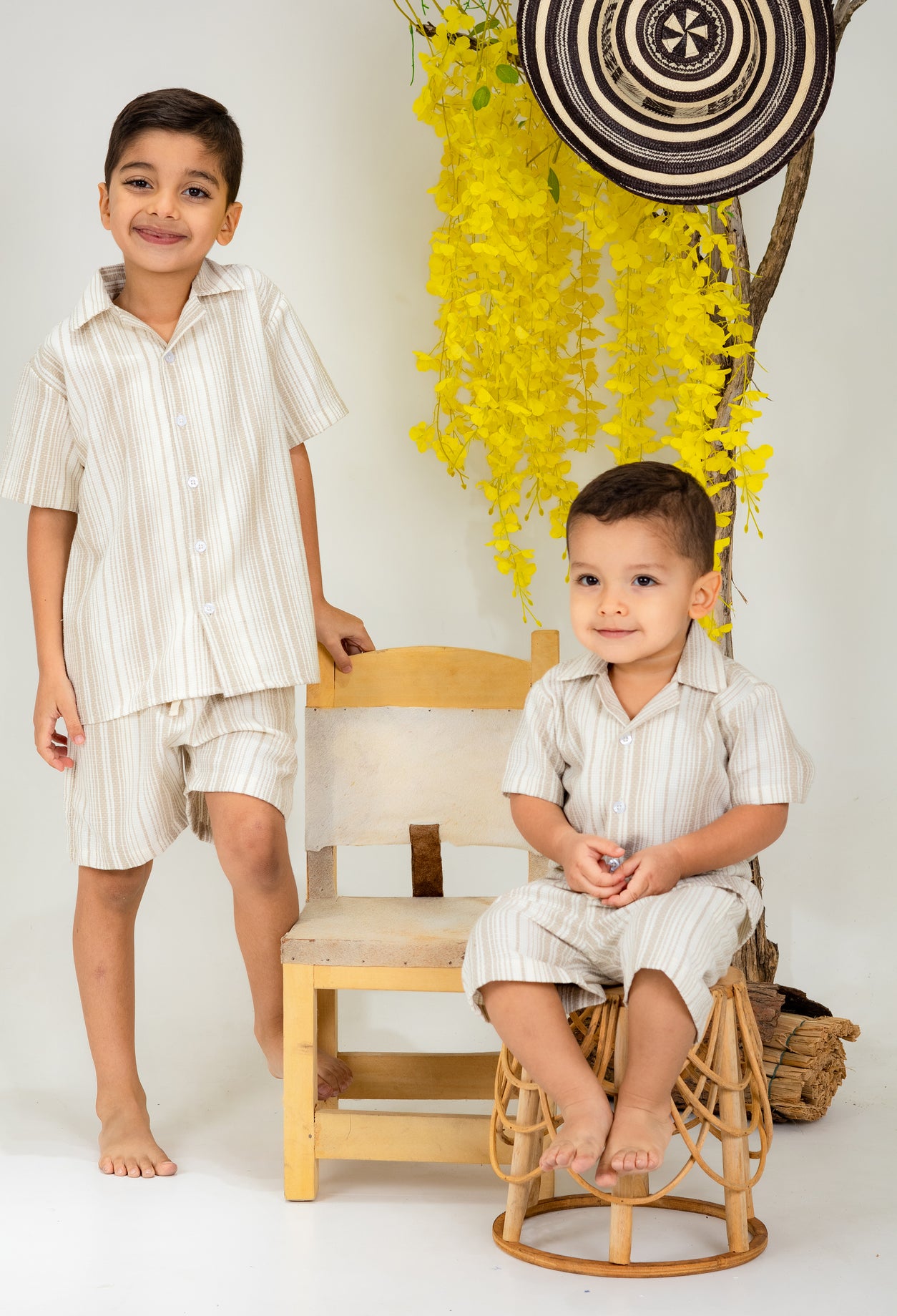 Combo Conjunto Gaby Beige + Bermuda Cargo Beige