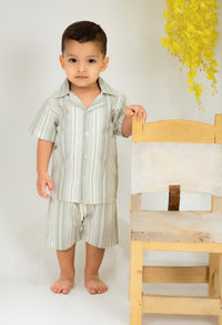 Conjunto Lino Gaby Rayas Verde