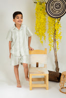 Conjunto Lino Gaby Rayas Verde