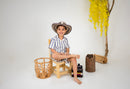 Conjunto Lino Alam Rayas Azul Turquí